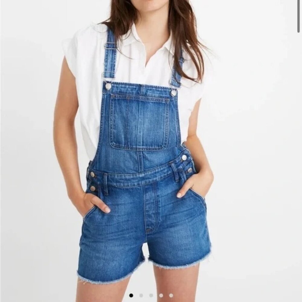NWOT Madewell: Adirondack Short Overalls in Dawkins Wash